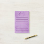 Lila Pergament Post-it Klebezettel (Auf Schreibtisch)