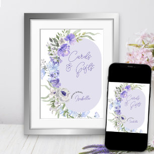 Lila Peri-Blumenkarten und Geschenke Poster