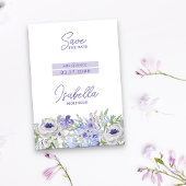 Lila Peri Girly Floral Mis Quince Save The Date