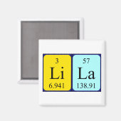 Lila Periodenmagnet Magnet (Vorderseite/Rückseite)