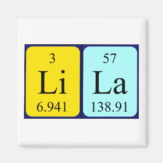 Lila Periodenmagnet Magnet (Vorne)