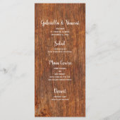Lila "Periwinkle Barn Wood Country Wedding Menu" Menükarte (Rückseite)