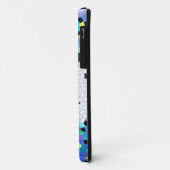 Lila Periwinkle Blau und Schwarzes Mosaikmuster Case-Mate iPhone Hülle (Hinten/Links)