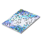 Lila Periwinkle Blue & Black Mosaic Notepad Notizblock (Rotiert)