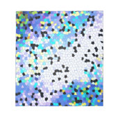 Lila Periwinkle Blue & Black Mosaic Notepad Notizblock (Vorderseite)
