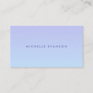 Lila Periwinkle Blue Gradient Modern Visitenkarte
