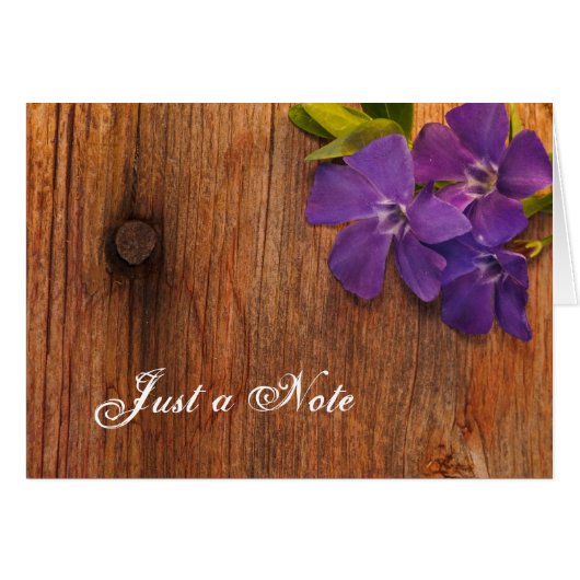 Lila Periwinkle und Stallholz nur ein Hinweis (Vorderseite (Horizontal))