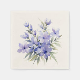 Lila Periwinkles: Personalisierte Hochzeit von Nap Serviette