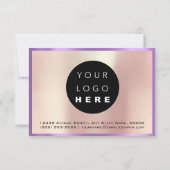 Lila Perl-Logo für Geschenkgutscheine (Rückseite)