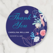 Lila Perle unter der Babydusche Geschenkanhänger (Vorderseite)