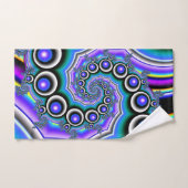 Lila Perlen Fraktal Spirale Badhandtuch Set (Handtuch)