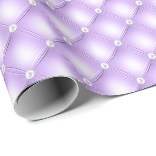 Lila Perlen Geschenkpapier (Rolleneckpunkt)