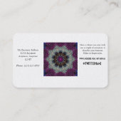 Lila Perlen-Kaleidoskop Visitenkarte (Rückseite)