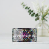 Lila Perlen-Kaleidoskop Visitenkarte (Stehend Vorderseite)