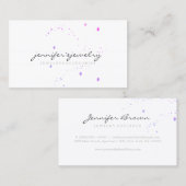 Lila Perlen Schmuck Elegante Feminine Einfach Visitenkarte (Vorne/Hinten)