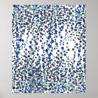 lila Perlenfolge der Pflanze Aquarell Poster