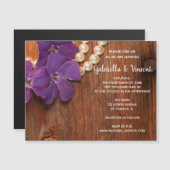 Lila Perlhühnerpfeifen Magneteinladung (Vorne/Hinten)