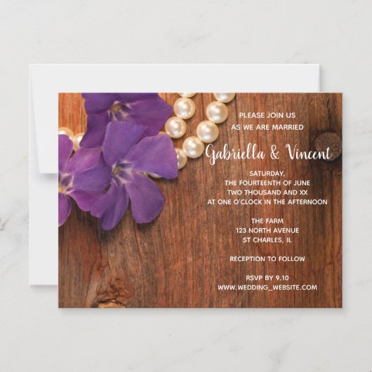 Lila Perlhühnerpfeifen Magneteinladung (Vorderseite)