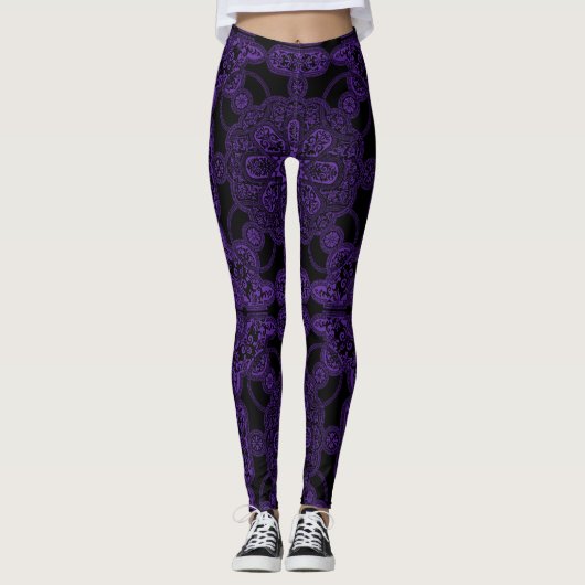 Lila Persisch Leggings (Vorderseite)