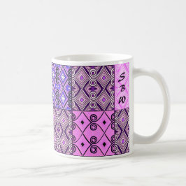 Lila Persisches Patchwork (personalisierte Umarmun Kaffeetasse