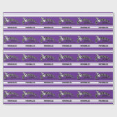 Lila Personalisieren von Fußball Geschenkpapier (Flach)