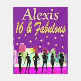 LILA PERSONALISIERT 16 & FABULOUS FLEECE BLANKET
