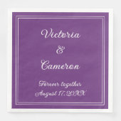 Lila Personalisiert Serviette (Vorderseite)