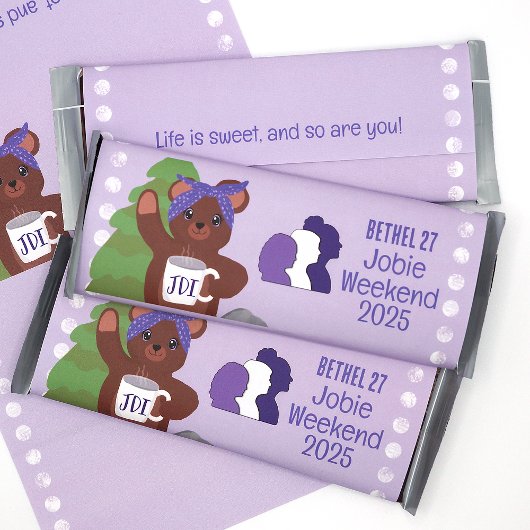 Lila Personalisiert, Teddy Bear Candy Bar Wrapper Flyer