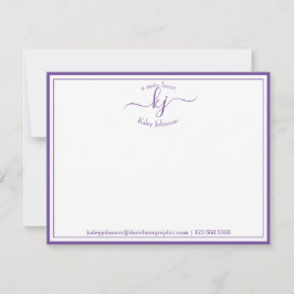 Lila Personalisiert | vom Schreibtisch der Karte