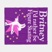 LILA PERSONALISIERTE ABBILDUNG SKATEN BLANKET FLEECEDECKE (Vorderseite (Horizontal))