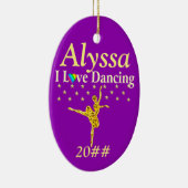 LILA PERSONALISIERTE BALLERINA-ORNATION KERAMIKORNAMENT (Rechts)