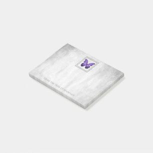 Lila Personalisierte Butterfly-Noten Post-it Klebezettel