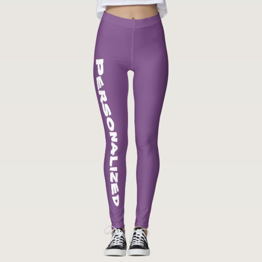 Lila personalisierte Damen-Leggings Leggings (Vorderseite)