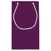 Lila Personalisierte Extravagante Wirbel Foto Kleine Geschenktüte (Rückseite)