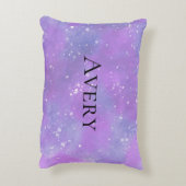 Lila Personalisierte Fantasy-Prinzessin Girly Dekokissen (Rückseite(Vertikal))