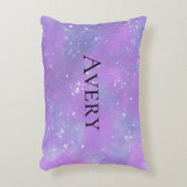 Lila Personalisierte Fantasy-Prinzessin Girly Dekokissen (Vorderseite(Vertikal))