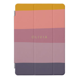 Lila Personalisierte Formen von erdigen Farbblöcke iPad Pro Cover