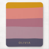 Lila Personalisierte Formen von erdigen Farbblöcke Mousepad (Vorne)