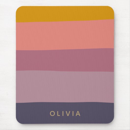 Lila Personalisierte Formen von erdigen Farbblöcke Mousepad (Vorne)