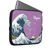 Lila Personalisierte Große Welle vor Kanagawa Laptopschutzhülle (Vorne Rechts)