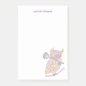 Lila Personalisierte Großhornschale Post-it Klebezettel (Vorderseite)