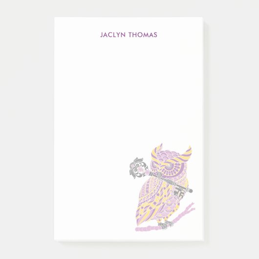 Lila Personalisierte Großhornschale Post-it Klebezettel (Vorderseite)