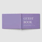 Lila Personalisierte Hochzeit Gästebuch (Voll)