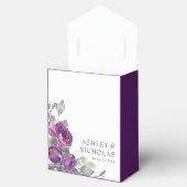 Lila Personalisierte Hochzeit mit Flora Geschenkschachtel (Geöffnet)
