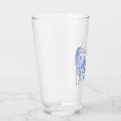 Lila Personalisierte Liebe Unicorn Glas (Rechts)