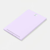 Lila personalisierte Markenlogo Post-it Klebezettel (angewinkelt)