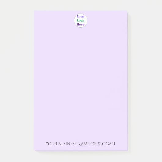 Lila personalisierte Markenlogo Post-it Klebezettel (Vorderseite)