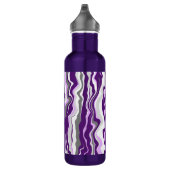 Lila Personalisierte Marmorflüssigkeit Kunststreif Edelstahlflasche (Rechts)
