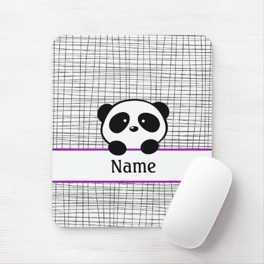 Lila Personalisierte Panda-Maus-Pad Mousepad (Mit Mouse)