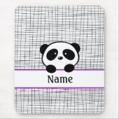 Lila Personalisierte Panda-Maus-Pad Mousepad (Vorne)